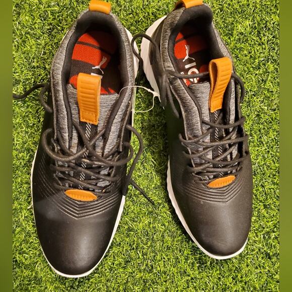 NWT Puma Ignite golf shoes snickers with orange spikes Sz 5C no box unisex - Picture 1 of 9